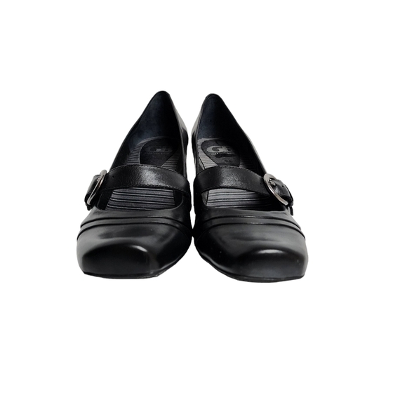 GIANNI BINI LEATHER UPPER MARY JANE SQUARE TOE SLIP ON PUMP - Picture 6 of 10